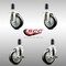 Service Caster 4 Inch 316SS Black Poly Swivel 1-1/4 Inch Expanding Stem Caster Brake SCC, 2PK SS316EX20S414-PPUB-BLK-2-TLB-2-114 - alternate 3